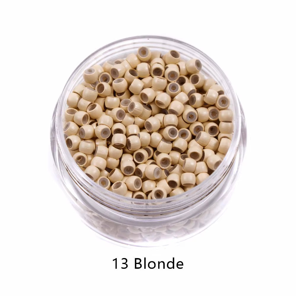 500Pcs Copper Ring Beads 3.0Mm Nano Ring Beads Silicone Lined Micro for Hair Extensions