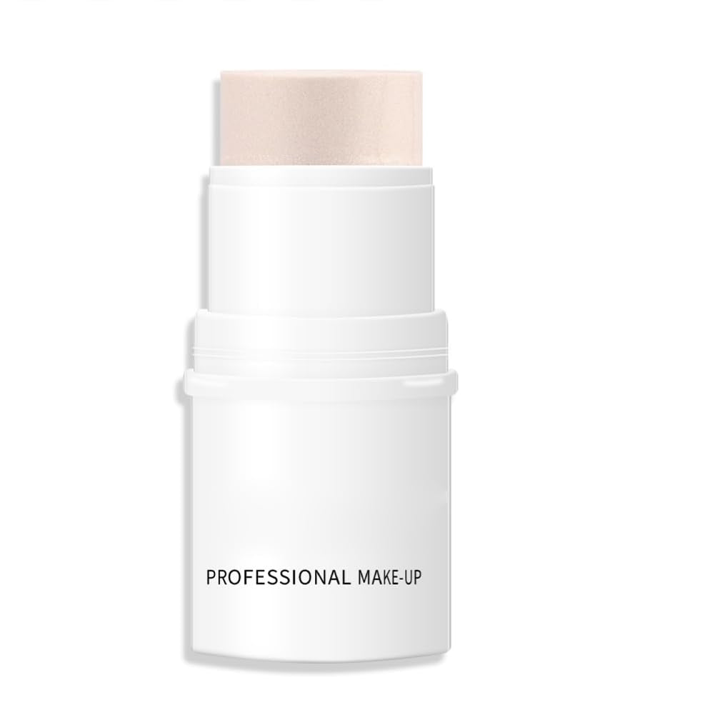 White Highlighter Stick - Long Lasting, Smooth Cheek Highlighter Pencil - Waterproof Cream Makeup - Face Highlighter